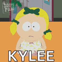 a cartoon of a little girl with the name kylee