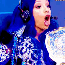 Sasha Banks Womens Tag Team Champions GIF - Sasha Banks Womens Tag Team Champions Oh Snap GIFs