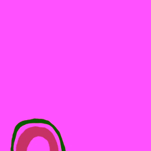 a pink background with green and white writing that says ' a '