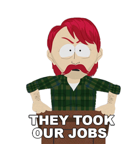 They Took Our Jobs Darryl Weathers Sticker - They Took Our Jobs Darryl Weathers Southpark Stickers
