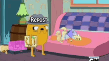 Repost Adventure Time GIF - Repost Adventure Time Throw GIFs