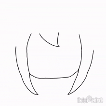 a cartoon drawing of a girl with pink hair and ibispaint written on the bottom right