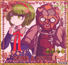 a picture of a girl and a man with the words scrap & eiko