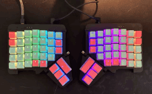 Rgb Mechanical Keyboard Ergodox GIF