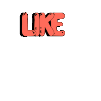 a cartoon drawing of the word like in red letters