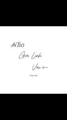 a white background with the words nho gia linh vai on on it