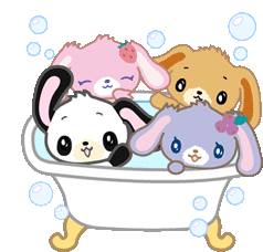 Bath Bubble Bath Sticker - Bath Bubble Bath Sugarbunnies Stickers