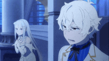 a boy and a girl are standing next to each other and the girl is wearing a white dress