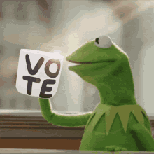 kermit kermit the frog muppet muppets vote