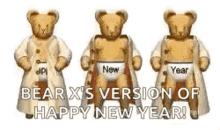 Happy New Year Surprise GIF - Happy New Year Surprise Bear GIFs