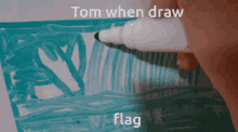 Tom Drawing Tom GIF - Tom Drawing Tom Flag GIFs