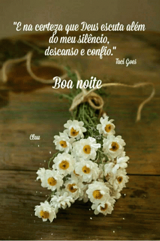 Boa Noite White Flowers GIF - Boa Noite White Flowers Quote - Discover &  Share GIFs