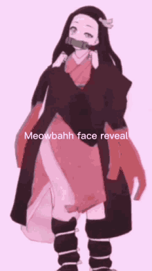 Nezuko Dance Meowmid Face Reveal GIF