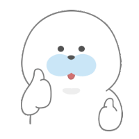 a cartoon drawing of a seal giving a thumbs up sign