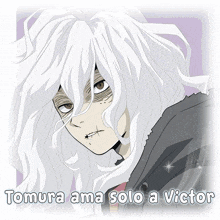 a picture of tomura ama solo a victor with a white haired character