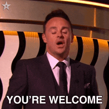 You'Re Welcome Anthony Mcpartlin GIF - You'Re Welcome Anthony Mcpartlin Britain'S Got Talent GIFs