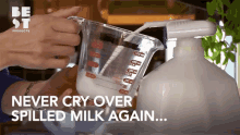 Never Cry Over Spilled Milk Again Milk GIF - Never Cry Over Spilled Milk Again Milk Container GIFs