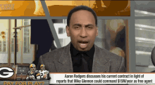 Aaron Rodgers Discusses His Current Contract Stephen A Smith GIF - Aaron Rodgers Discusses His Current Contract Stephen A Smith Sport GIFs