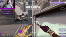 a screenshot of a video game with the words fase de compra on the top