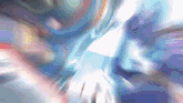 a blurry picture of a person 's face with a purple background