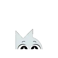 a cartoon character is sticking out his tongue