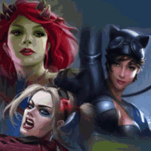 sirens harley quinn dc catwoman poison ivy
