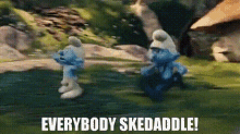 The Smurfs Everybody Skedaddle GIF - The Smurfs Everybody Skedaddle Skedaddle GIFs