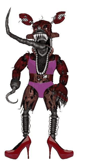 Nightmare Foxy Dsaf Fnaf Sticker Nightmare Foxy DSAF Fnaf Foxy In A Lingerie Discover Share GIFs