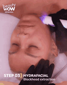 step3hydrafacila blackhead extraction hydrafacial blackhead extraction skin care facial