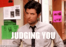 Ben Wyatt Judging You GIF - Ben Wyatt Judging You Parks And Rec GIFs