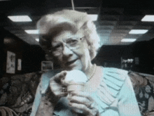 Grandma Eating Icecream GIF