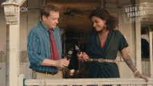 Death In Paradise Cheers GIF - Death In Paradise Cheers Drinks GIFs