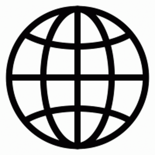 black and white earth logo
