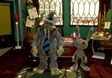 a cartoon character standing next to a box that says crimes on it