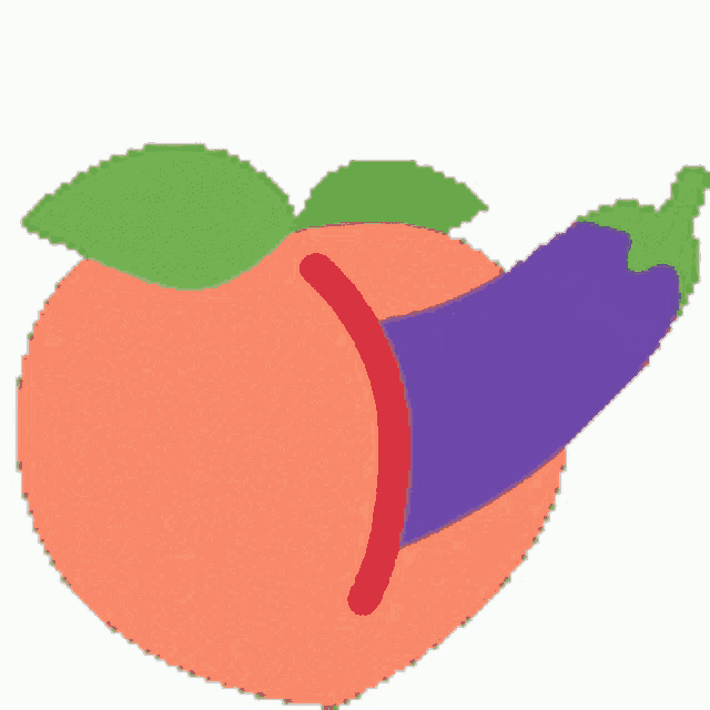 Eggplant Peach Sticker - Eggplant Peach Spray - Discover & Share GIFs