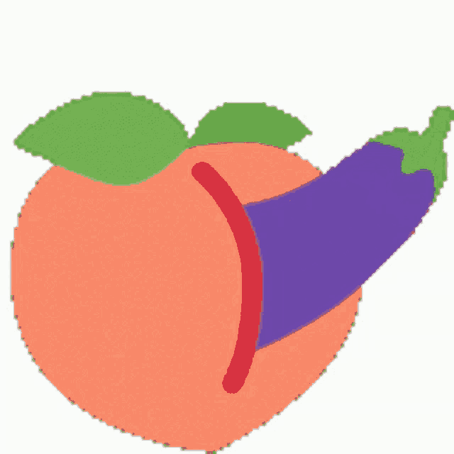 Peach and eggplants