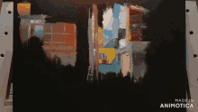 a painting is being made in animatica and is being displayed