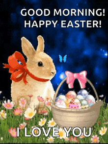 happy easter easter bunny easter basket easter eggs glitter