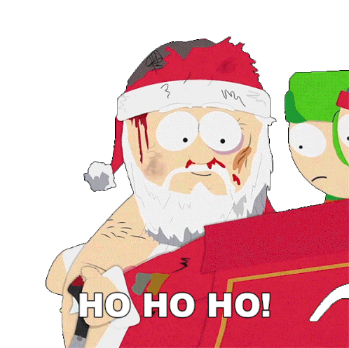 Ho Ho Ho Santa Claus Sticker - Ho Ho Ho Santa Claus South Park Stickers