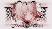 a drawing of a girl with the name clean opalan on the bottom
