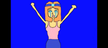 a cartoon of a woman with a star on her head is crying .