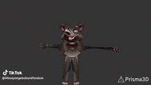 a close up of a tiktok video of a prisma 3d model