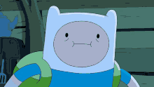 a cartoon character with a slight smirk on his face is looking at the camera