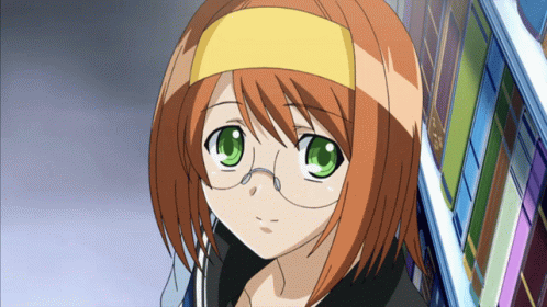 anime characters with glasses and brown hair
