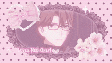 a picture of a man with the words " sweet loves neo only "