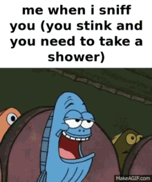 shower spongebob