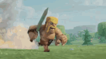 Barbarian Ouch GIF - Clash Of Clans Bomb Attack GIFs