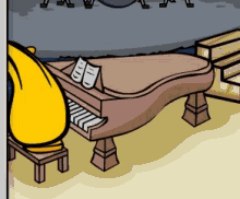 Piano Club Penguin GIF - Piano Club Penguin Momo GIFs