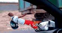 funny school truck boy smart