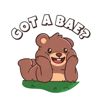 an illustration of a teddy bear with the words got a bae
